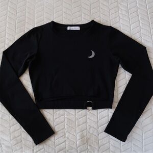 Macy Mccoy Black long sleeve crop top